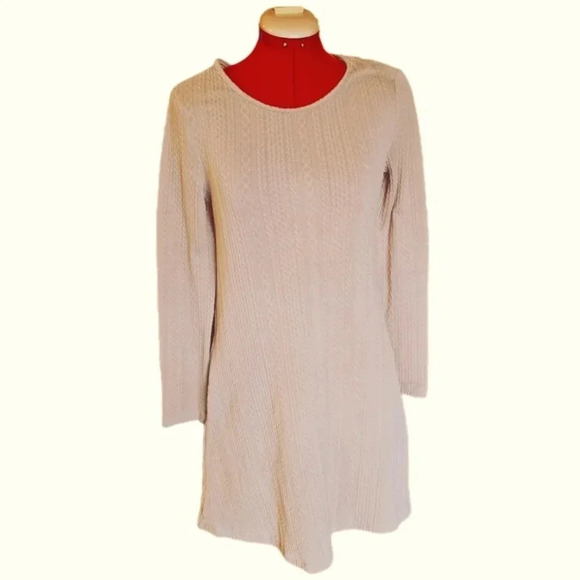 SHEIN, Size S, Coffee Colored Longsleeve Cable Knit Dress - Picture 1 of 11